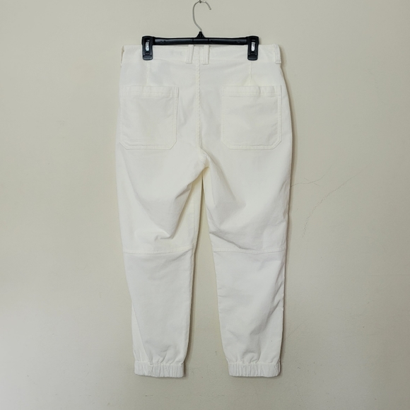 Banana Republic Corduroy Utility Pan White Ecru Off-White 12 Petite (10 Petite) - Picture 5 of 8